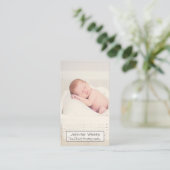 Verticale Baby fotografie Newborn fotograaf Visitekaartje (Staand voorkant)