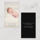 Verticale Baby fotografie Newborn fotograaf Visitekaartje (Voorkant / Achterkant)