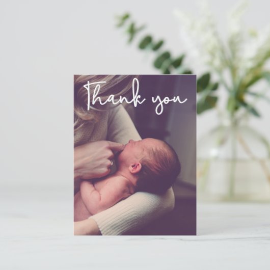 Verticale Baby geboorteaankondiging en bedankt Briefkaart (Staand voorkant)