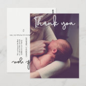 Verticale Baby geboorteaankondiging en bedankt Briefkaart (Voorkant / Achterkant)