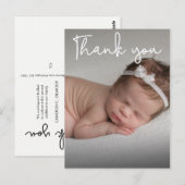 Verticale Baby geboorteaankondiging en bedankt Briefkaart (Voorkant / Achterkant)