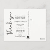 Verticale Baby geboorteaankondiging en bedankt Briefkaart (Achterkant)