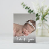 Verticale Baby meisje geboorte aankondiging & dank Briefkaart (Staand voorkant)