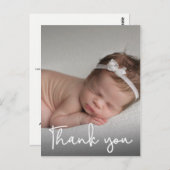 Verticale Baby meisje geboorte aankondiging & dank Briefkaart (Voorkant / Achterkant)