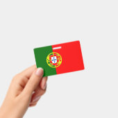 Verticale badge onder Portugese vlag (Handheld)