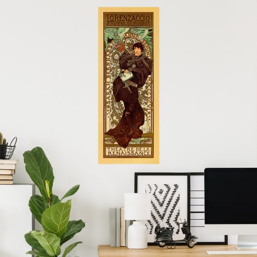  verticale banner Alphonse Mucha Lorenzaccio Poster (Thuiskantoor)