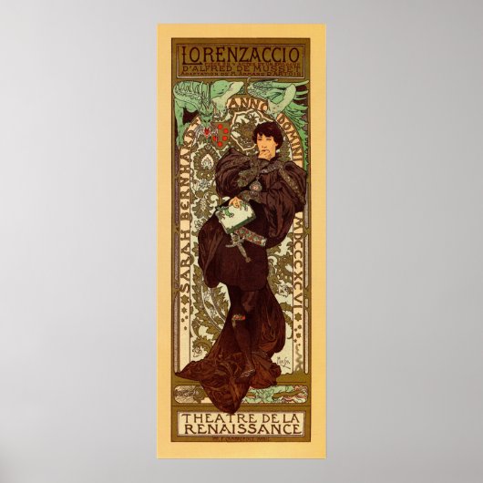 verticale banner Alphonse Mucha Lorenzaccio Poster (Voorkant)