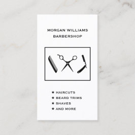 Verticale Barber Barbershop Hair Shave Social Medi Visitekaartje