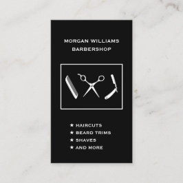 Verticale Barbershop Barber Hair Shave Social Medi Visitekaartje