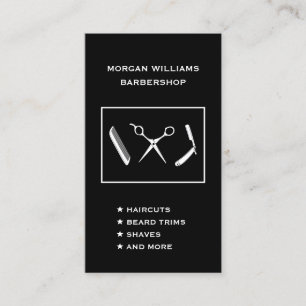 Verticale Barbershop Barber Hair Shave Social Medi Visitekaartje