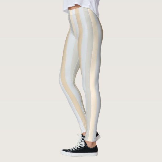 Verticale Beige Strepen Decor op Leggings (Links)