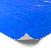 Verticale blauwe deurklopper poster (Hoek)