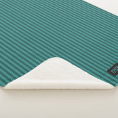 Verticale Blauwgroen streep - Eigen Initialen - Kn Sherpa Deken (3/4)