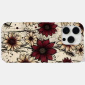 Verticale bloemrijke elegantie Case-Mate iPhone case (Achterkant (horizontaal))