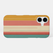Verticale blokken met lijnen iPhone 16 hoesje (Achterkant horizontaal)