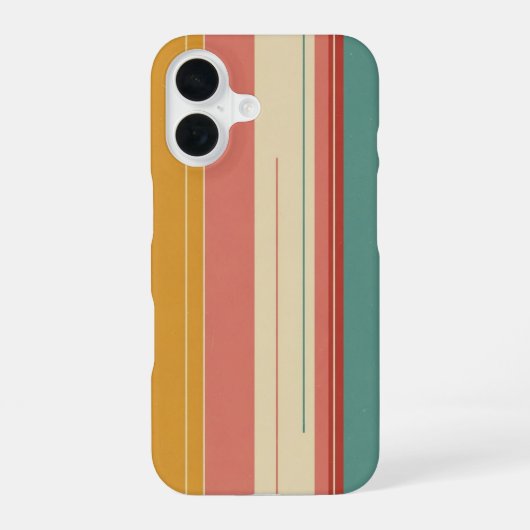 Verticale blokken met lijnen iPhone 16 hoesje (Achterkant)