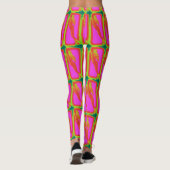 verticale blonde mermaids roze leggings (Achterkant)