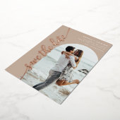 Verticale boogfototape De datum opslaan Folie Uitnodiging (Gedraaid)