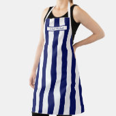 Verticale, brede band, dij kleuren, marinewit SV Schort (Insitu)