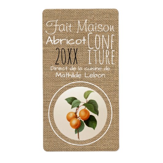 Verticale briketten etiket (Voorkant)