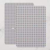 Verticale Bruine Ketting Blauwe Diamant Lege Kaart (Voorkant / Achterkant)