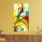 verticale canvasdrukken, veelkleurige abstracte Ku Canvas Afdruk (Insitu (Woonkamer))
