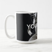 Verticale Chrome Twist - Premium 3D Abstract Koffiemok (Links)