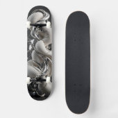 Verticale Chrome Twist - Premium 3D Abstract Persoonlijk Skateboard (Voorkant)