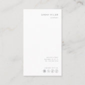 Verticale consultant Minimalistische formele grijs Visitekaartje (Achterkant)