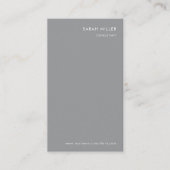 Verticale consultant Minimalistische formele grijs Visitekaartje (Voorkant)