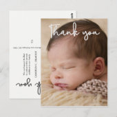 Verticale dank u Baby Foto Geboorteaankondiging Briefkaart (Voorkant / Achterkant)