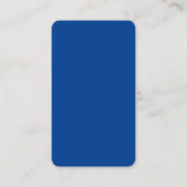 Verticale Deep Blue Trendy Minimalist Elegant Visitekaartje (Achterkant)