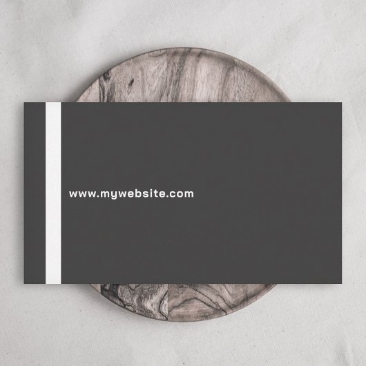 Verticale dikke lijn, ultra minimalistisch zwart visitekaartje