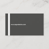 Verticale dikke lijn, ultra minimalistisch zwart visitekaartje (Achterkant)
