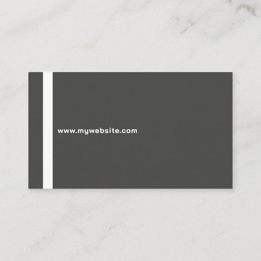 Verticale dikke lijn, ultra minimalistisch zwart visitekaartje (Achterkant)