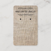 Verticale draagkaart — Natuurlijke jute- Visitekaartje (Voorkant)