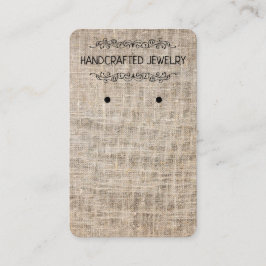 Verticale draagkaart — Natuurlijke jute- Visitekaartje