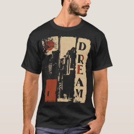 Verticale droomtypografie Surreal Design T-shirt