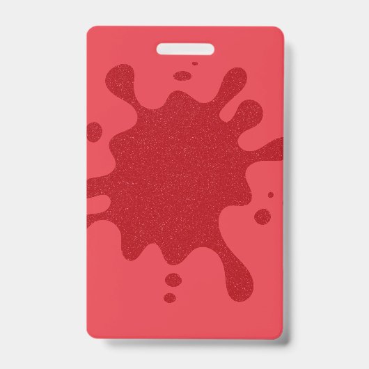 Verticale Druppel ID Badge – Tomaat Rood Aangepast (Voorzijde)