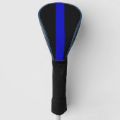 Verticale dunne blauwe lijn golfheadcover (Voorkant)