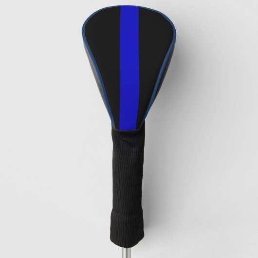 Verticale dunne blauwe lijn golfheadcover (Voorkant)
