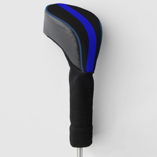 Verticale dunne blauwe lijn golfheadcover (Schuin)