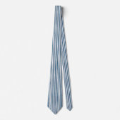 Verticale dunne krijtstreep blauw gestreepte Strop Stropdas (Voorkant)