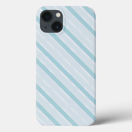 Verticale Dusty Blue en Silver Stripes Case-Mate iPhone Case (Achterkant)