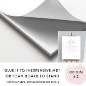 Verticale Dusty Roos Monogram Huwelijk Welkomstbor Poster