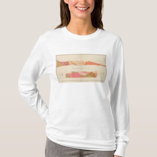 Verticale dwarsdoorsneden van de Lode, Sutro Tunne T-shirt (Voorkant)