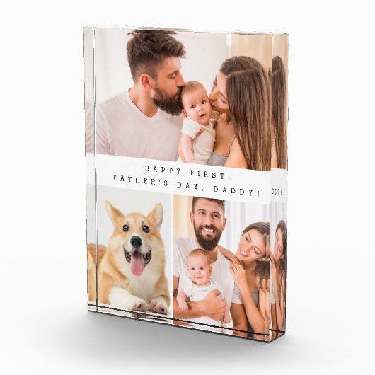 Verticale eerste vaderdag daddy fotocollage fotoblokken (Rechts)