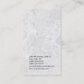 Verticale elegante, unieke moderne grijze wandtext visitekaartje (Achterkant)