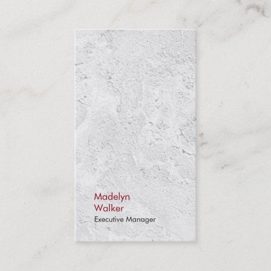 Verticale elegante, unieke moderne grijze wandtext visitekaartje (Voorkant)