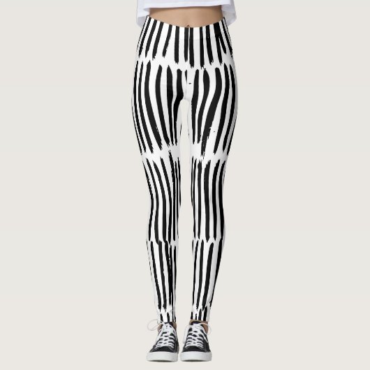 Verticale elementen: met de hand getekende naadloz leggings (Voorkant)